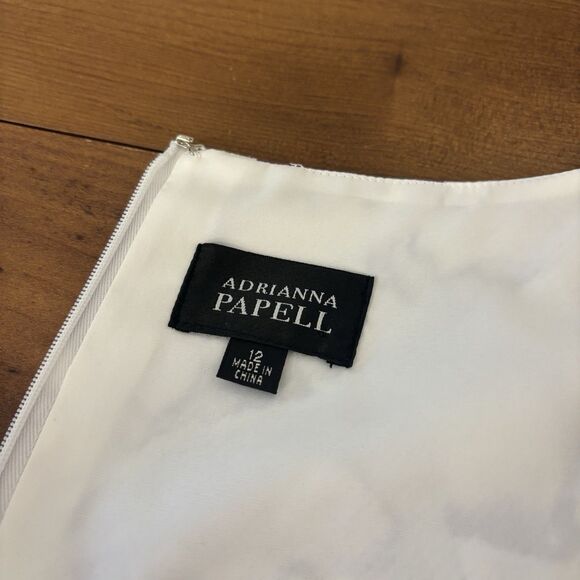 Adrianna Papell Womens 12 Purple Yellow White Floral Print Dress Cotton Blend - Picture 4 of 7